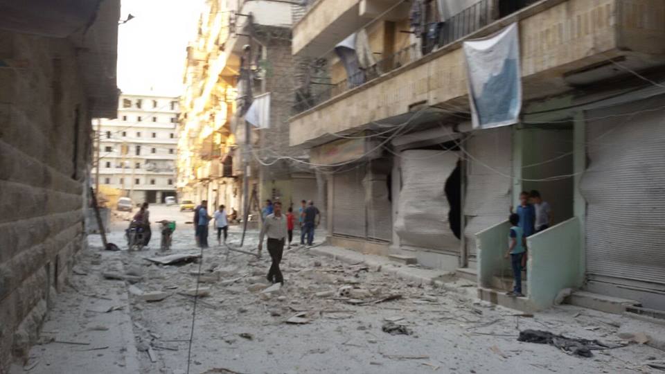 قصف مقر منظمة طريق الحرير في حلب