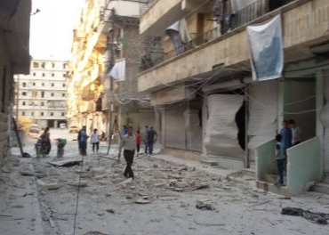 قصف مقر منظمة طريق الحرير في حلب